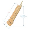 №2.1.2.0. Лестница с поворотом на 90 градусов, с забежными и прямыми ступенями