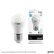  Gauss Лампа Gauss LED Elementary Globe 6W E27 4100K 1/10/50 (LD53226)