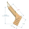 №2.1.2.3. Лестница с поворотом на 90 градусов, с забежными и прямыми ступенями