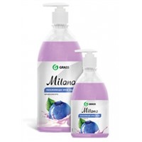 Жидкое крем-мыло MILANA черника в йогурте 1л с дозатором