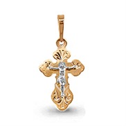 Крест золотой гравированный № 12620, золото 585°