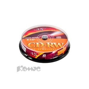 Носители информации VS CD-RW 700MB 4-12x Cake/10
