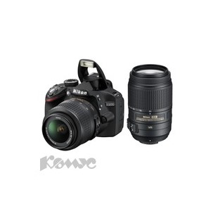 Фотоаппарат Nikon D3200 KIT + 18-55VRII + 55-300VR Black