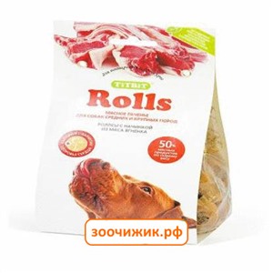 Лакомство TiTBiT печенье "Роллс" с начинкой из мяса ягненка 200г