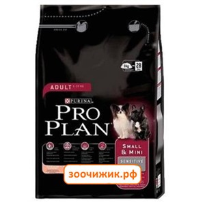 Сухой корм Pro Plan для собак (для мелких пород с чувствительным пищеварением) лосось+рис (7.5 кг)