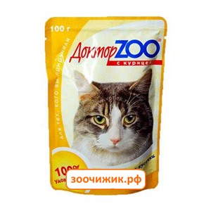 Влажный корм Dr.Zoo для кошек курица (100 гр) (9002)