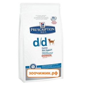 Сухой корм Hill's Dog d/d salmon/rice для собак (лечение аллергии) (12 кг)