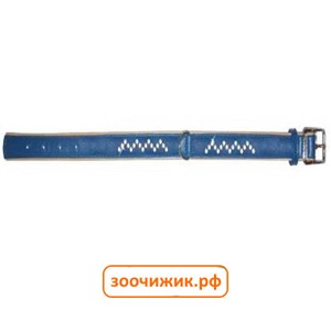 Ошейник Collar Brilliance со стразами премиум класса, синий (25*38-49см)