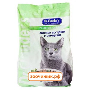 Сухой корм Dr.Clauder's для кошек мясное ассорти+овощи (400 гр)