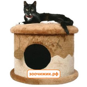 Домик когтеточка (Trixie)"Cat House" коричнево-бежевый для кошки,d=50*32