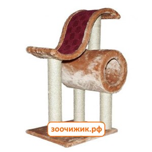 Домик RP8156 когтеточка "Горка с домиком-трубой" (50*44*90) ковролин для кошки