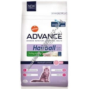 ADVANCE Cat Adult HAIRBALL сух. 400 г для взрослых кошек для выведения шерсти из ЖКТ(1х8)