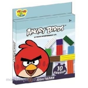 Набор ДТ Пластилин Angry birds 10 цв. 84440