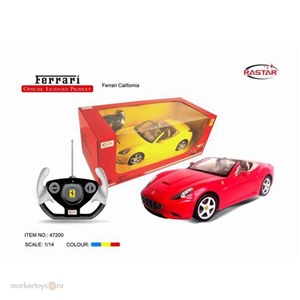 Машина р/у 47200 FERRARI CALIFORNIA RASTAR 1:12 в кор.