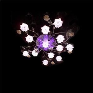 				Linvel LV 8506/13 Хром LED фиолетовый+белый G4 Люстра с пультом