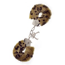 Леопардовые наручники METAL HANDCUFF WITH PLUSH LEOPARD