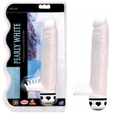 Вибратор Pearly White c 10 функциями вибрации - 16,5 см.