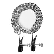 Регулируемые зажимы на соски Flat Nipple Screw с цепочкой