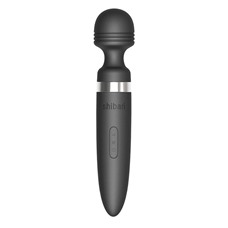 Чёрный жезловый массажер Deluxe Mega Wand Wireless 28x