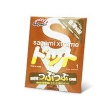 Презерватив Sagami Xtreme FEEL UP с точечной текстурой и линиями прилегания - 1 шт.