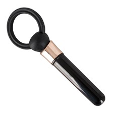 Чёрное эрекционное кольцо с вибростимулятором Penisring mit Minivibrator