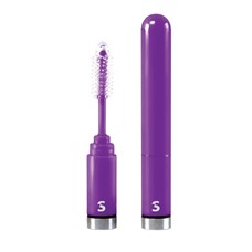 Фиолетовый мини-вибратор Eyelash Curler Brush в виде туши для ресниц - 13 см.