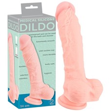 Реалистичный фаллос Medical Silicone Dildo на присоске от компании You 2 Toys, 24 см.