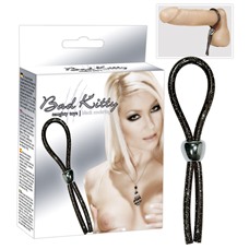 Чёрное эрекционное лассо Bad Kitty Ring