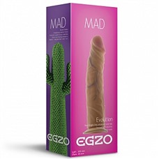 Реалистичный фаллос на присоске Mad Kaktus Evolution - Egzo, 20.5 см