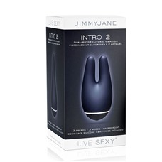 Синий вибромассажер Intro 2 Blue с ушками
