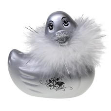 Серебристая уточка вибратор I Rub My Duckie Paris Silver Travel Size