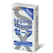 Презервативы Sagami Xtreme Ultrasafe с двойным количеством смазки - 10 шт.