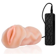 Мастурбатор-вагина REALSTUFF VIBRATING MASTURBATOR PUSSY с 10 режимами вибрации