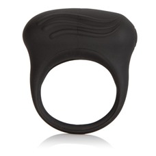 Чёрное эрекционное кольцо с вибрацией Silicone Lover s Arouser