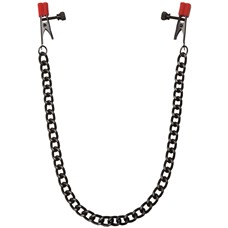 Зажимы для сосков Kink Nipple Clips with Heavy Chain and Silicone Tips