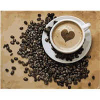 Картина для рисования по номерам "Любовь к кофе" арт. GX 3652 m