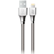 Кабель BoraSCO (35101) Apple 8-pin, 1 м, 3A  металлическая оплетка