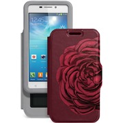 Чехол GRESSO Калейдоскоп Роза (4,9-5,2") бордо универсальный