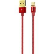 Кабель OLMIO (038852) Deluxe micro USB 1м 2.1A красный