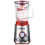 Блендер CENTEK CT-1327 красный 1000Вт, стеклянный стакан, нерж. корпус, LED