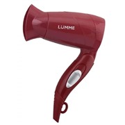 Фен LUMME LU-1027 красный гранат 1300 Вт, 2 режима,складная ручка