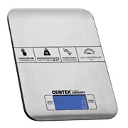 Весы кухонные CENTEK CT-2464 электр., нерж., 5кг, шаг 1г, дисплей, t в комнате