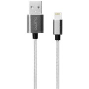 Кабель Qumo (20717) Apple 8-pin MFI серебро нейлон коннектор металл