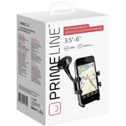 Держатель Prime Line (5501) для смартфонов 3.5"-6" PU присоска, гибкая штанга