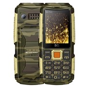 Сотовый телефон BQ M-2430 Tank Power Camouflage Gold 4000mAh, вибро, 2 фонарика, функция Powerbank