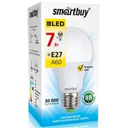Светодиодная лампа Smartbuy E27 / A60 /  7Вт/теплый SBL-A60-07-30K-E27-N