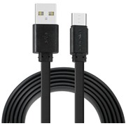 Кабель Crown (1022M) micro USB черный плоский, 1 м, 2A