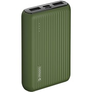 Аккумулятор внешний Deppa (33567) NRG Color 10000 mAh, зеленый 2.4A, 2xUSB