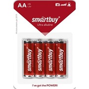 Батарейка Smartbuy LR6 / AA  BL4 (4/48)