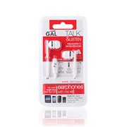 Наушники GAL HM-005 wc белый ,вкладыши вакуумные с микрофоном